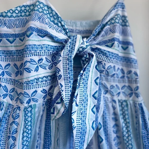 Tori Richard Borderline Zuri Blue Patterned
Cotton Maxi Dress NWT - Picture 7 of 13